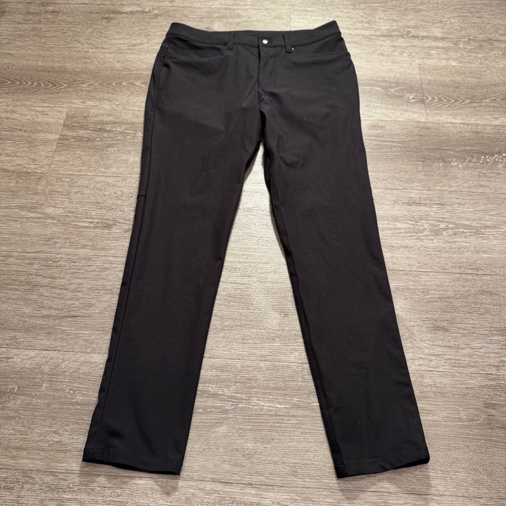 Lululemon ABC Pant Mens 31 Black Warpstreme 5-Pocket Athletic Commuter 33x30